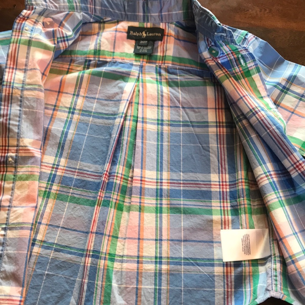 NWT Authentic multi color Ralph Lauren button down - Picture 4 of 7